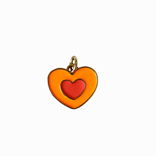 SUNSET GLOW HEART CHARM