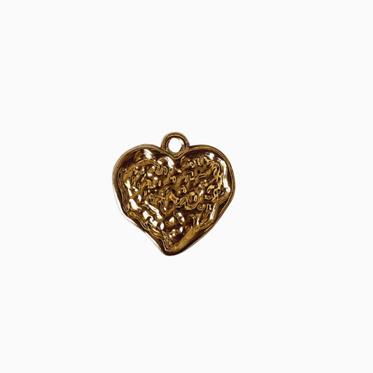 HAMMERED HEART CHARM